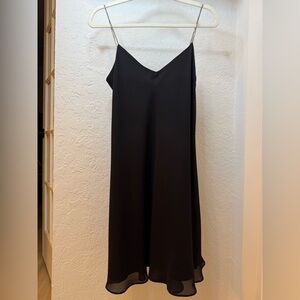Victoria’s Secret Vintage Black Mini Slip Dress Rhinestone Straps Size M